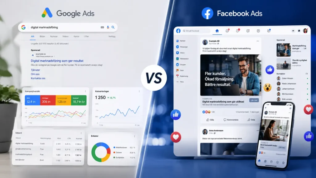 Google Ads vs Facebook Ads