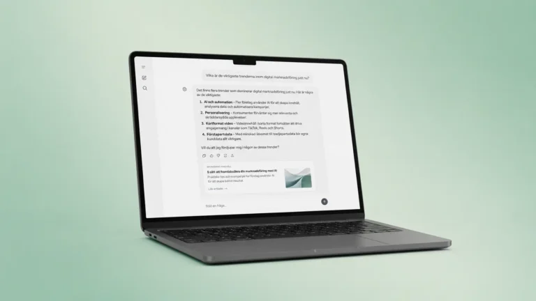 ChatGPT Ads på en laptop